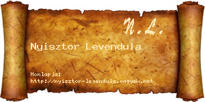 Nyisztor Levendula névjegykártya